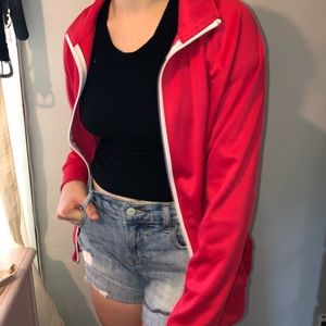 thin red jacket